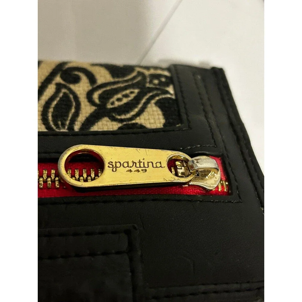 Spartina 449 Black and Cream Floral Wallet